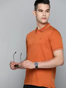 Indian Terrain Printed Polo Collar Pure Cotton T-shirt