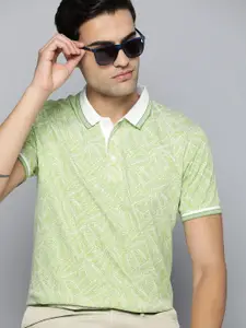 Indian Terrain Printed Polo Collar Pure Cotton T-shirt