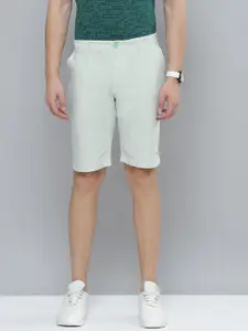 Indian Terrain Men Mint Green Solid Slim Fit Chino Shorts
