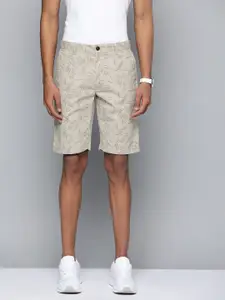 Indian Terrain Men Tropical Printed Slim Fit Cotton Shorts