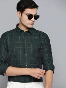 Indian Terrain Slim Fit Checked Pure Cotton Formal Shirt
