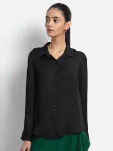 SHAYE Women Black Opaque Casual Shirt