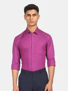 Arrow Men Purple Opaque Casual Shirt
