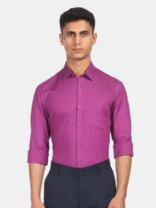 Arrow Men Purple Opaque Formal Shirt