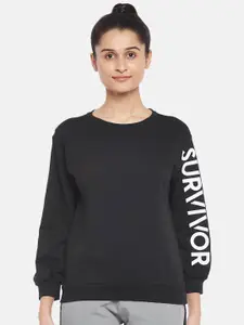 Ajile by Pantaloons Women Black Printed Sweatshirt