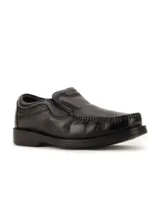 Bata Men Black TexturedLeather Formal Slip-On Shoes