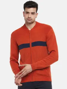 BYFORD by Pantaloons Men Rust & Blue Pullover