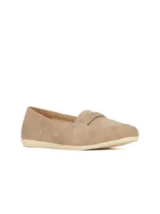 Bata comfit Women Beige Ballerinas with Tassels Flats