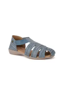 Bata Blue & Tan Comfort Sandals