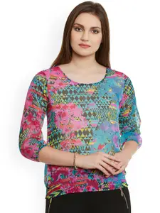 WISSTLER Women Multicoloured Printed Blouson Top