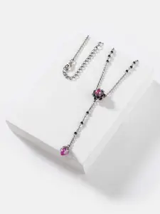 SHAYA Silver-Toned 925 Sterling Silver Beaded Necklace