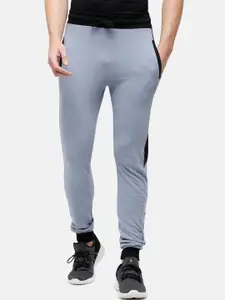 MADSTO Men Blue Solid Straight-Fit Cotton Track Pants