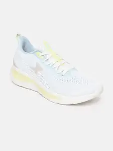 Xtep Women White Textile Running Non-Marking Sports Attitude Shoes
