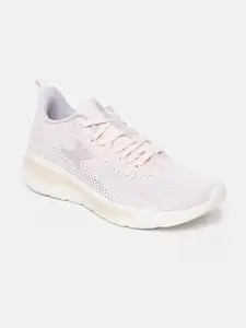 Xtep Women Pink Textile Running Non-Marking Sports Attitude Shoes