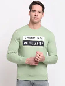 Rodamo Men Green Printed Sweatshirt