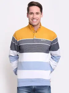 Rodamo Men Multicoloured Striped Sweatshirt