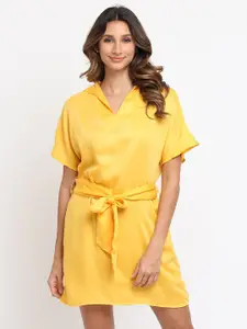 am ma Gold-Toned T-shirt Dress