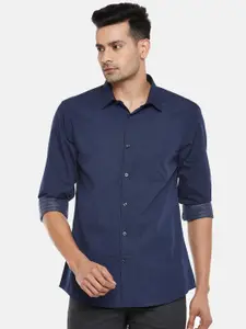 BYFORD by Pantaloons Men Blue Slim Fit Opaque Formal Shirt