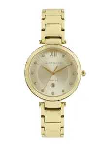 GIORDANO Premier Women Gold-Toned Analogue Watch P2056-11