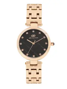 GIO COLLECTION Women Black Textured Analogue Watch G2018-11