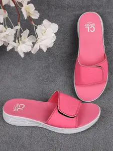 Carlton London sports Women Pink & White Sliders