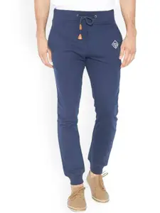 Status Quo Men Navy Blue Solid Joggers