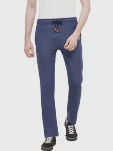 Status Quo Men Navy Blue Solid Track Pants