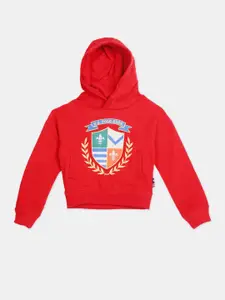 U.S. Polo Assn. Kids Boys Red Printed Sweatshirt