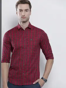 The Indian Garage Co Men Red & White Cotton Casual Shirt