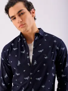 The Indian Garage Co Pure Cotton Regular Fit Conversational Opaque Printed Casual Shirt