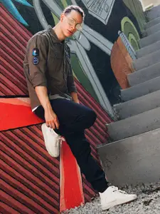 The Indian Garage Co Pure Cotton Slim Fit Double Flap Pocket Casual Shirt