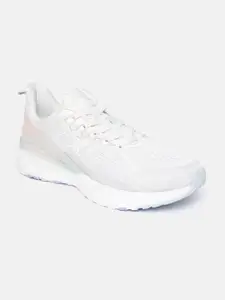 Xtep Women Off White Textile Running Non-Marking Shoes