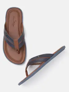 Louis Philippe Men Navy Blue Comfort Sandals