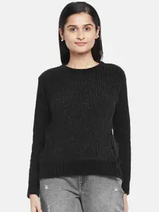People Women Black Wool Pullover