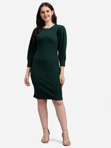 PURVAJA Green  Solid Bodycon Dress