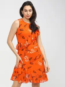 Tokyo Talkies Orange Floral Dress