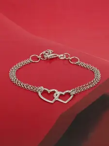 VANBELLE Women 925 Sterling Silver Rhodium-Plated Wraparound Bracelet