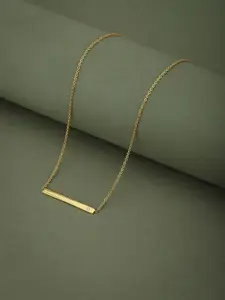 VANBELLE 925 Sterling Silver Gold-Plated Cubic Zirconia Necklace