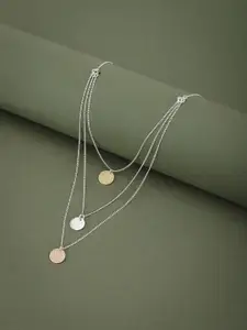 VANBELLE 925 Sterling Silver Rhodium-Plated Layered Necklace