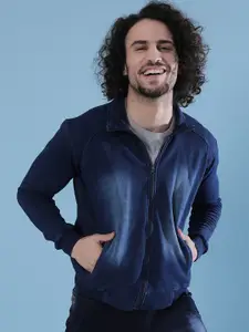 Campus Sutra Men Blue Lightweight Tailored Jacket