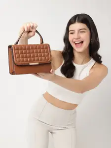 Fastrack Brown Solid Satchel