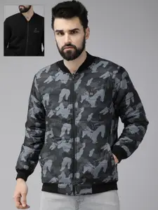 SPYKAR Men Black & Grey Reversible Sweatshirt