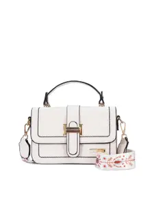 Luvoksi White PU Structured Satchel