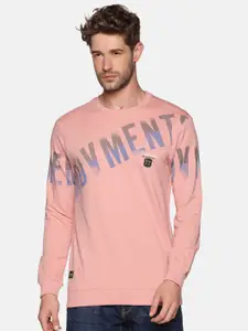 SHOWOFF Men Pink Printed Sweatshirt