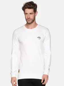 SHOWOFF Men White Solid Sweatshirt