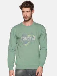 SHOWOFF Men Green Printed Sweatshirt
