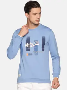 SHOWOFF Men Blue Printed Sweatshirt