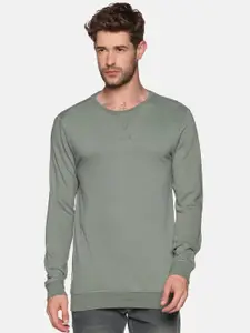SHOWOFF Men Green Cotton Sweatshirt