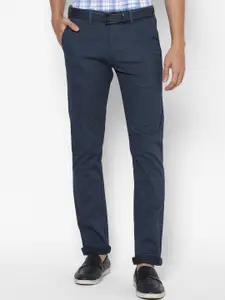 Allen Solly Men Navy Blue Slim Fit Trousers