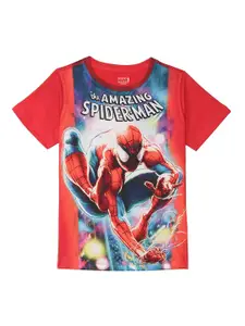 Marvel by Wear Your Mind Boys Red Spiderman Printed T-shirt